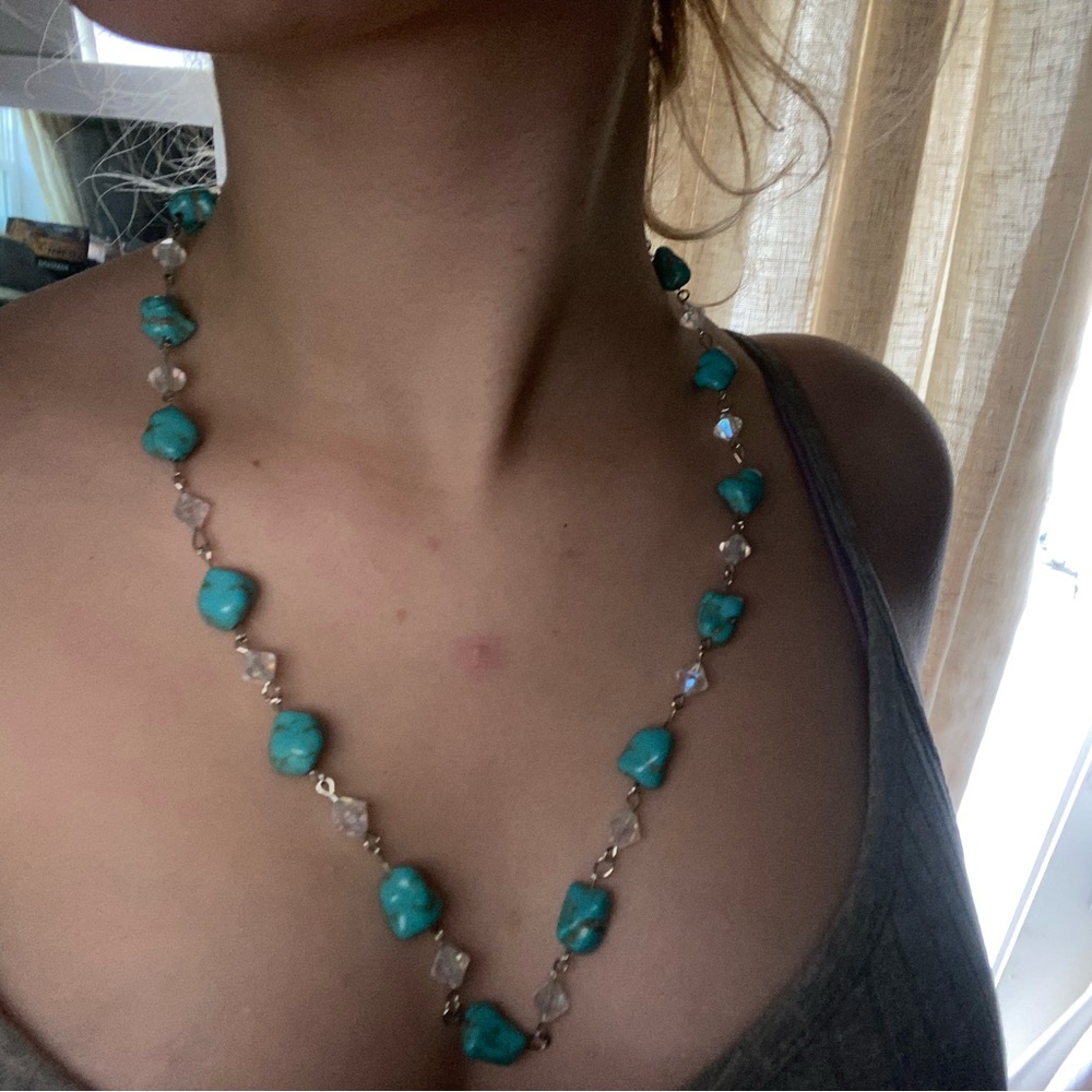 Turquoise gemstone necklace